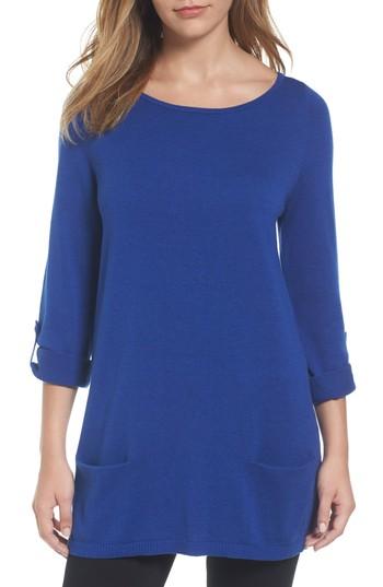 Women's Caslon Knit Tunic, Size - Blue