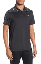 Men's Lacoste Regular Fit Novak Djokovic Ultra Dry Polo (m) - Black