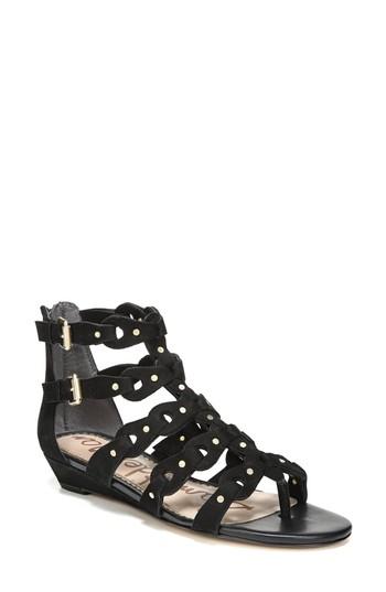Women's Sam Edelman Draper Cage Sandal M - Black
