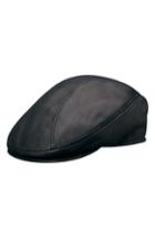 Men's Stetson Leather Driving Cap - Black
