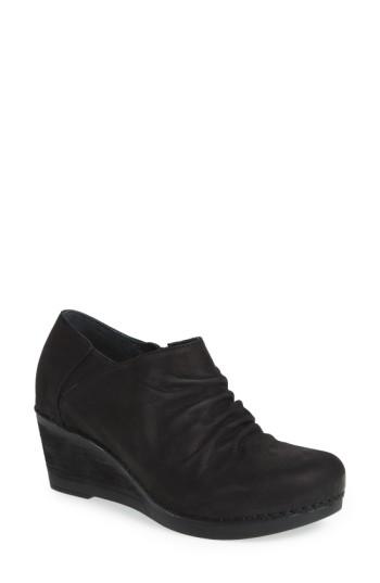 Women's Dansko 'sheena' Slouchy Wedge Bootie .5-6us / 36eu M - Black