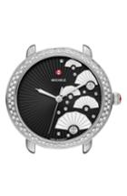 Women's Michele Serein 16 Diamond Diamond Fan Dial Watch Case, 36mm X 34mm