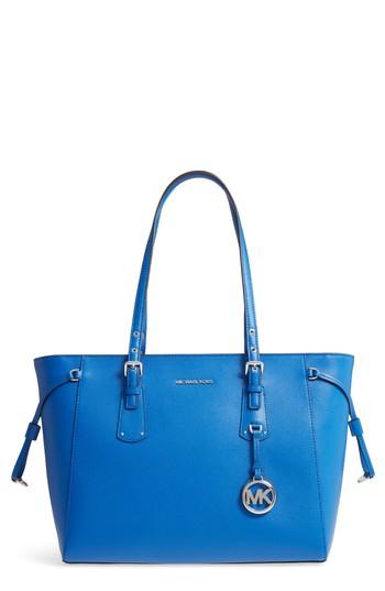Michael Michael Kors Voyager Leather Tote - Blue