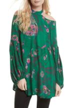 Women's Free People Drift Away Cold Shoulder Tunic - Green