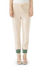 Women's Gucci Sequin Jogger Pants - White