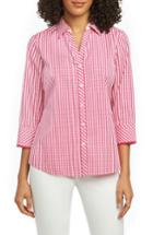 Women's Foxcroft Mary Gingham Wrinkle Free Shirt - Red