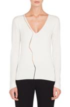 Women's Akris Marble Mesh Cashmere Blend V-neck Sweater