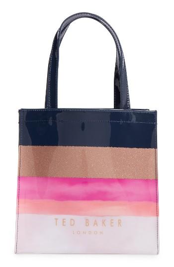 Ted Baker London Marina Mosaic Stripe Small Icon Tote - Blue
