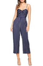 Women's Bardot Layla Stripe Crop Jumpsuit - Blue