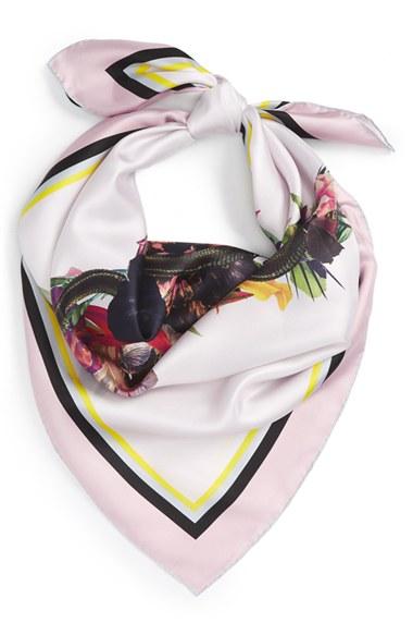 Women's Givenchy Floral Star Print Silk Scarf