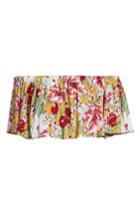 Women's Leith Floral Ruffle Tube Top, Size - Yellow
