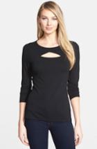 Women's Vince Camuto Cutout Three Quarter Sleeve Top - Black