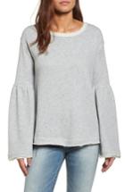 Women's Caslon Bell Sleeve Sweatshirt, Size - Grey