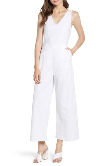 Women's Leith Crop Wide Leg Jumpsuit - White