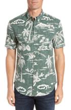 Men's Reyn Spooner My Private Isle Fit Sport Shirt, Size Large - Green