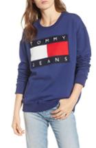 Women's Tommy Jeans Logo Sweatshirt - Blue