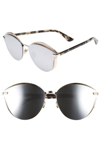 Women's Dior Murmure 62mm Cat Eye Sunglasses - Gold/ Havana