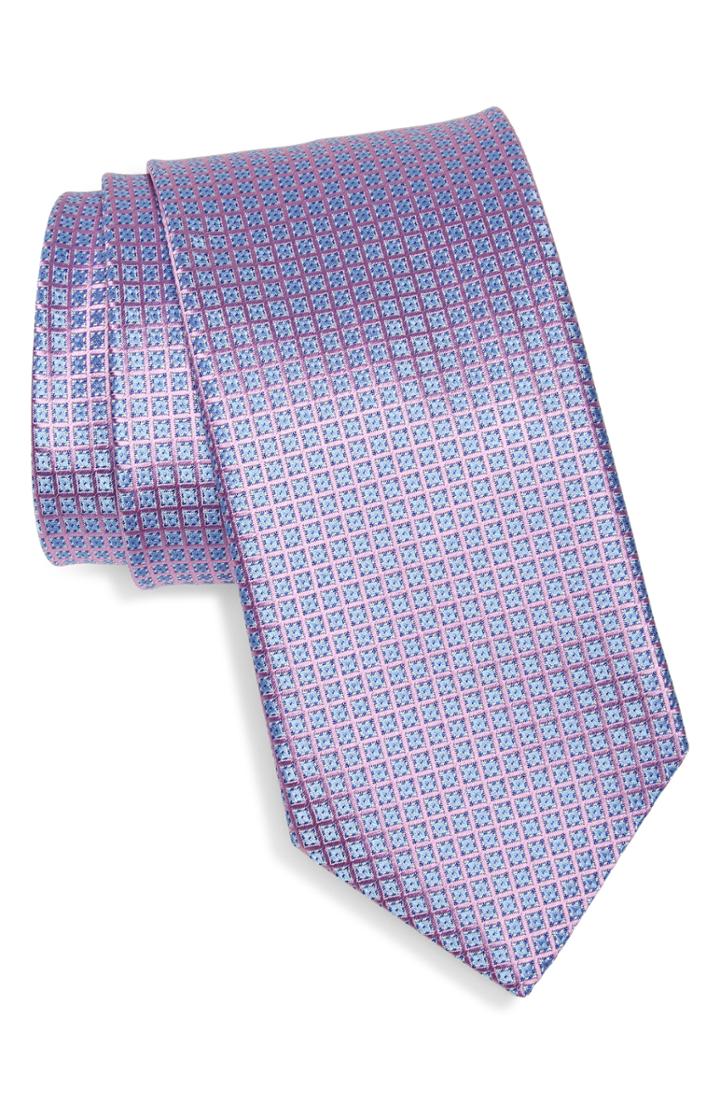 Men's Canali Solid Silk X-long Tie