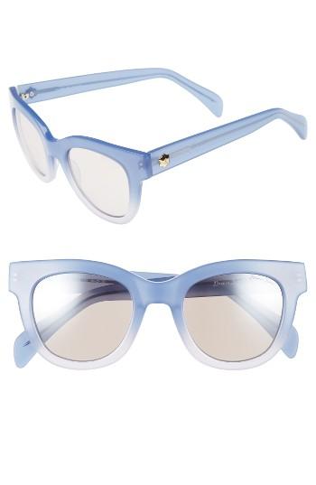 Women's Draper James 50mm Gradient Lens Cat Eye Sunglasses - Blue