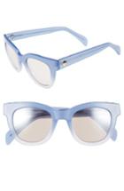 Women's Draper James 50mm Gradient Lens Cat Eye Sunglasses - Blue