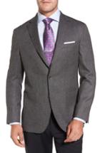 Men's David Donahue Aiden Classic Fit Wool Blazer R - Grey
