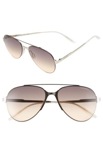 Men's Carrera Eyewear '113/s' Aviator Sunglasses - Matte Light Gold/ Dark Grey