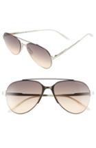 Men's Carrera Eyewear '113/s' Aviator Sunglasses - Matte Light Gold/ Dark Grey