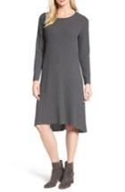Women's Eileen Fisher Ribbed Wool Sweater Dress - Brown