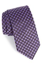 Men's Ted Baker London Floral Silk Tie, Size - Black