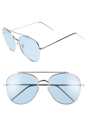 Men's Prive Revaux The Einstein 58mm Polarized Aviator Sunglasses - Blue