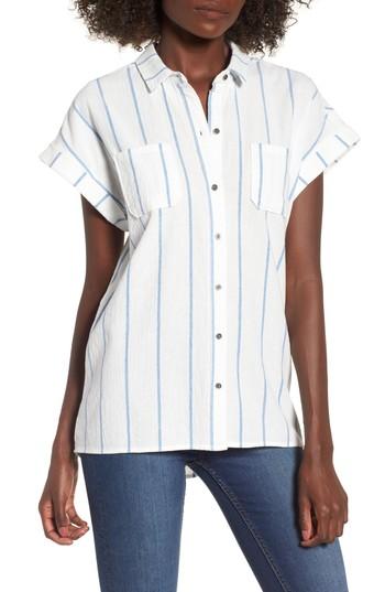 Women's Love, Fire Stripe Cap Sleeve Top - Ivory