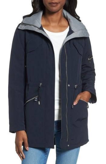 Women's Vince Camuto Wool Trim Parka - Blue