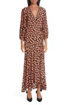 Women's Ganni Lindale Print Crepe Dress Us / 34 Eu - Red