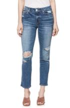 Women's Paige Verdugo Transcend Vintage Ripped Ankle Skinny Jeans - Blue