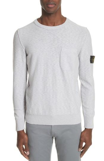 Men's Stone Island Garment Dyed Cotton Blend Sweatshirt - Pink