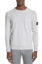 Men's Stone Island Garment Dyed Cotton Blend Sweatshirt - Pink