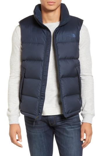 Men's The North Face Nuptse Water Repellent Down Vest - Blue