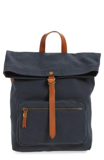 Madewell The Canvas Foldover Backpack - Black