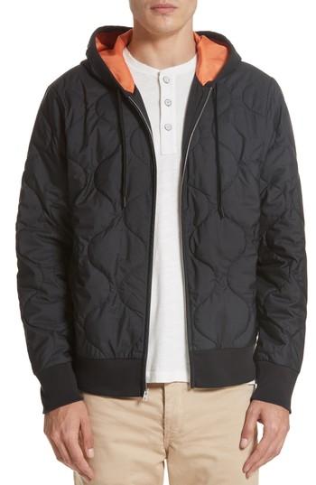 Men's Rag & Bone Quilted Zip Hoodie