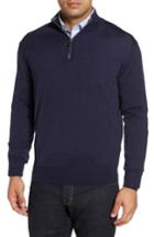 Men's Peter Millar Wool Blend Quarter Zip Sweater - Blue/green