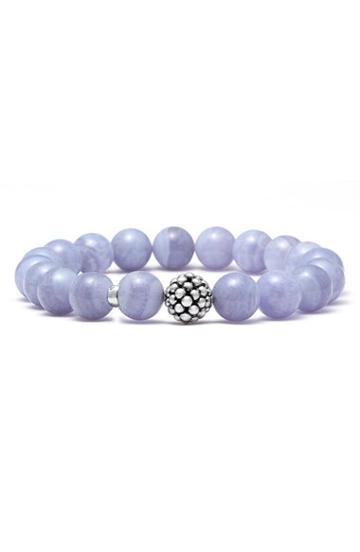 Women's Lagos Bead Stretch Bracelet - Blue Lace Agate