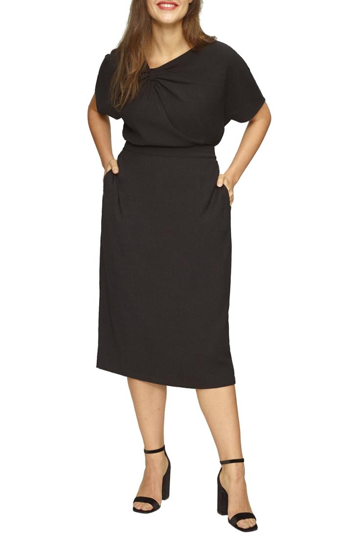 Women's Universal Standard Twill Pencil Skirt Xs (2-4) - Black