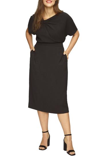 Women's Universal Standard Twill Pencil Skirt Xs (2-4) - Black