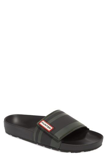 Men's Hunter Garden Stripe Adjustable Sport Slide M - Black