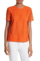 Women's Tory Burch Hermosa Eyelet Front Tee