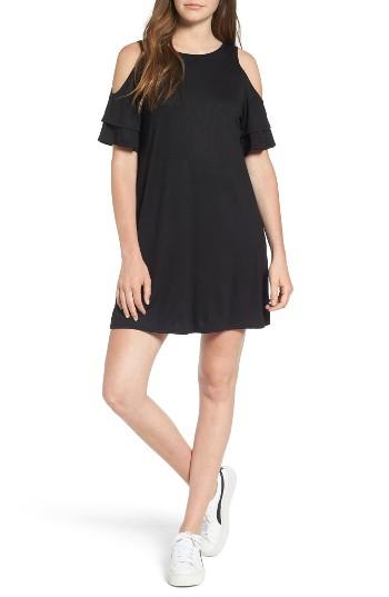 Women's Dee Elly Cold Shoulder Shift Dress - Black