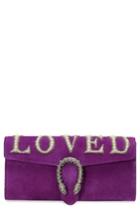Gucci Dionysus Suede Clutch - Purple
