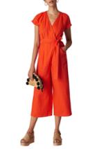 Women's Speechless Ruffle Sleeve V-neck Jumpsuit - Red
