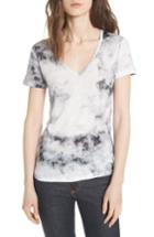 Women's Majestic Filatures Line Tie Dye V-neck Tee - White