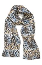 Women's Echo 'pheasant Feathers' Skinny Silk Scarf